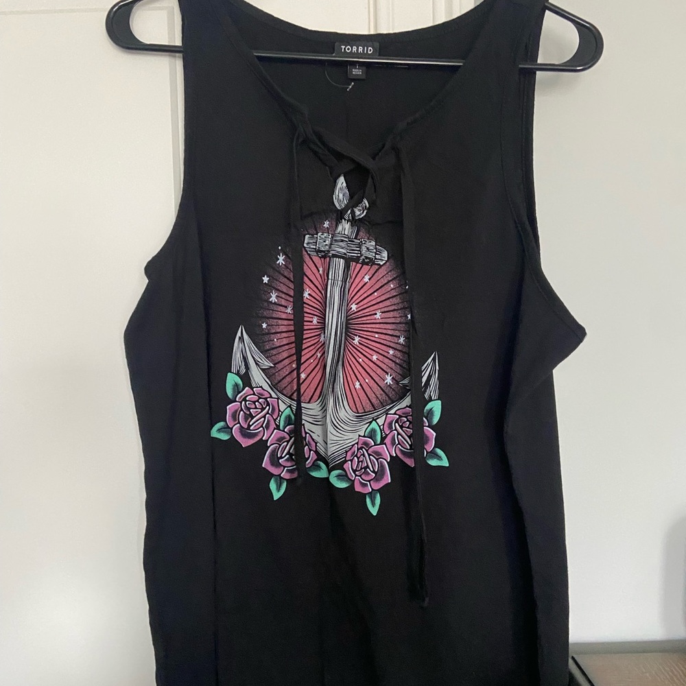 Torrid Black Anchor Graphic Women's Top